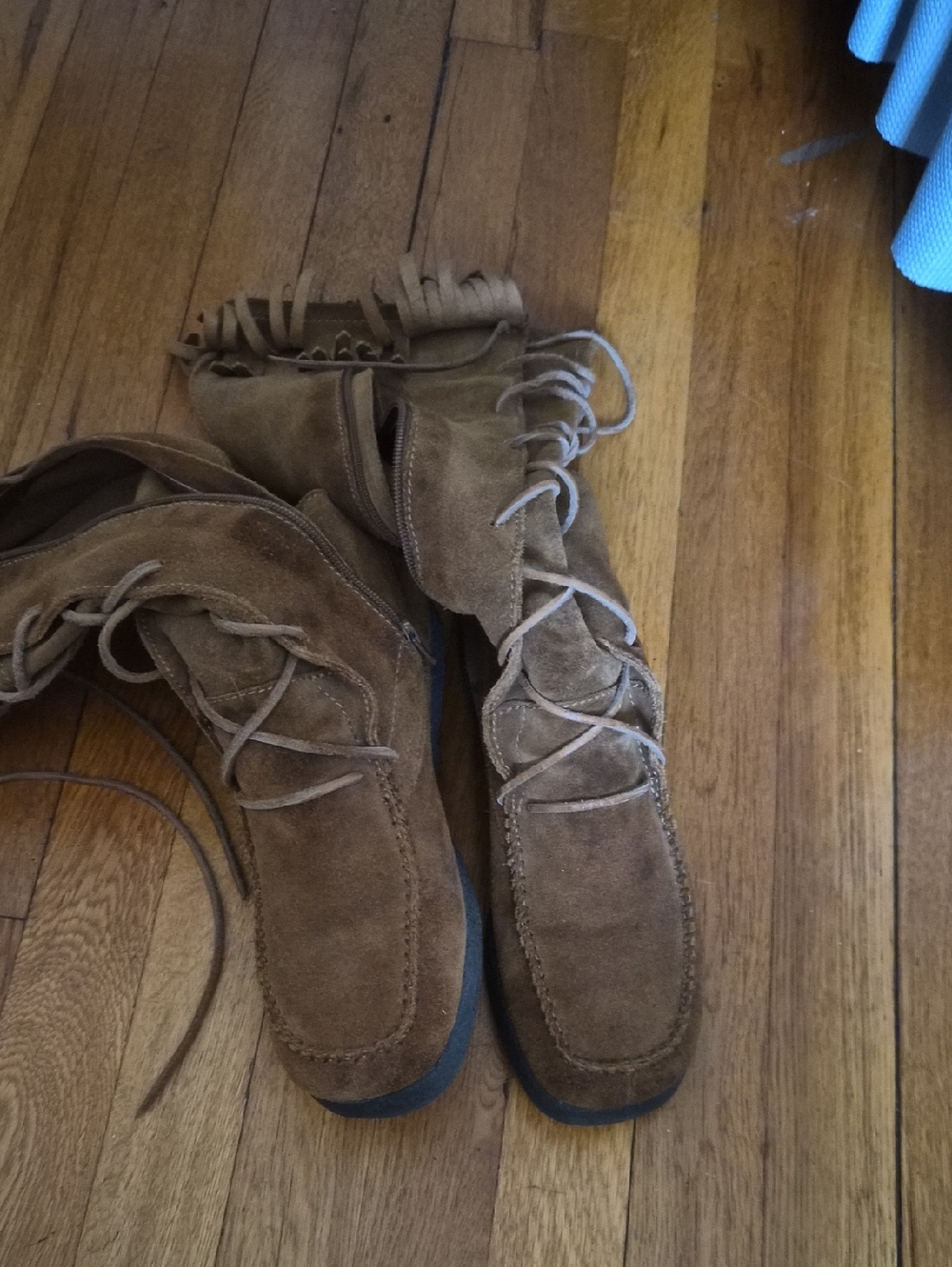 Report Brown Suede Lace-Up Boots